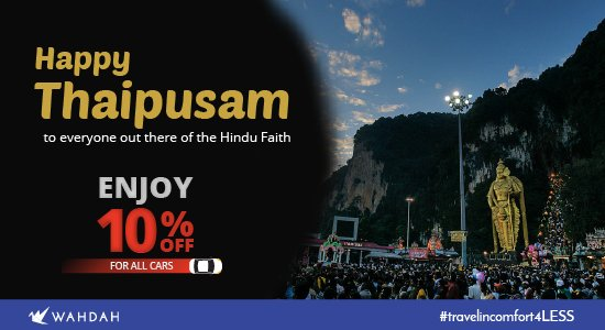 Celebrate Thaipusam with 10% discount!